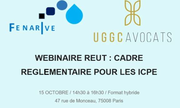 Webinaire REUT : cadre réglementaire pour les ICPE